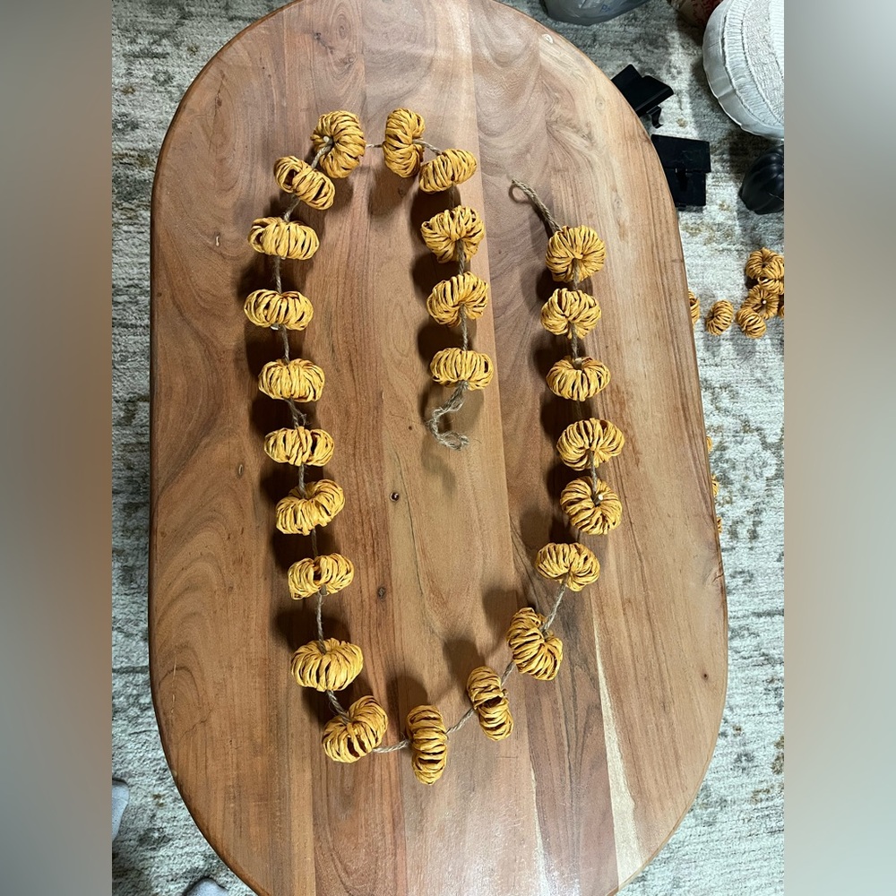 Set of 2 6.5' Pumpkin Garlands
